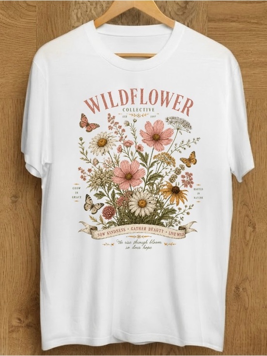 Gildan Tops - Wildflower Collective EST. 1997 Shirt | Botanical | Cottagecore| Flower lovers